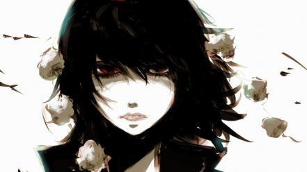 Background faces tengu tokin hat white black wallpaper