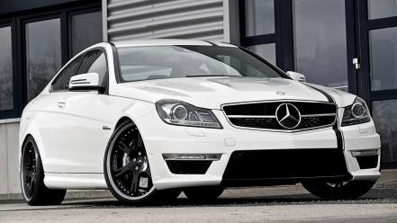 Cars coupe white mercedes benz c63 mercedes-benz amg wallpaper