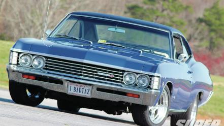 Cars muscle chevrolet 1967 impala super chevy magazine wallpaper