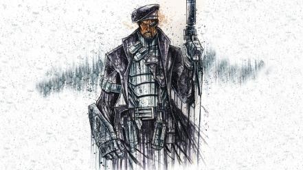 Fantasy art artwork the avengers nick fury wallpaper