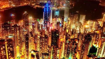 Kong glowing cities city around the world wallpaper