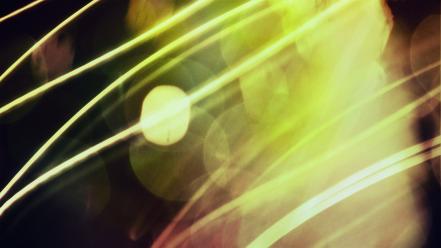 Light green abstract bokeh blurred trails wallpaper