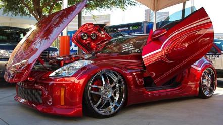 Nissan z350 z370 red tuning wallpaper