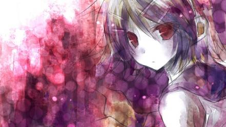 Rin red eyes anime girls hair bow wallpaper