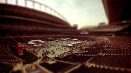 Seattle tilt-shift stadium wallpaper
