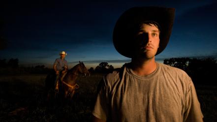 Sports men cowboys cowboy hats horseback riding wallpaper