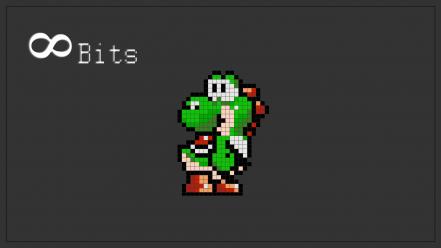 Super mario yoshi 64 8-bit wallpaper