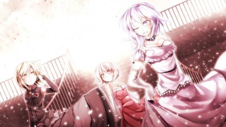 Video games touhou hats lunasa prismriver lyrica merlin wallpaper