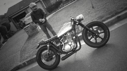 Yamaha biker cafe racer motorbikes oldschool wallpaper