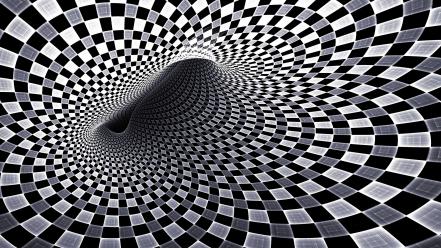 Abstract patterns grayscale artwork wallpaper