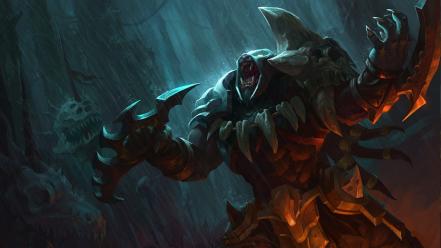 Beast artwork champions riot moba game rengar wallpaper