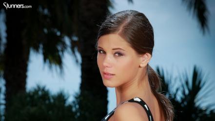 Brunettes outdoors little caprice wallpaper
