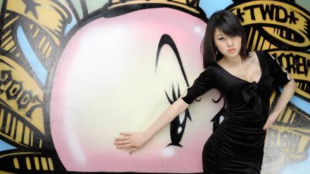 Hwang mi hee asians korean black hair wallpaper