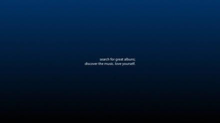 Love minimalistic music blue background wallpaper
