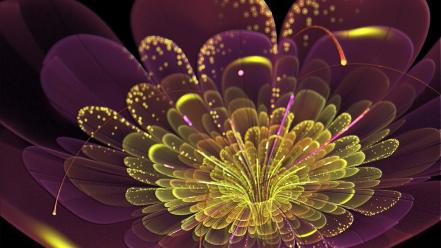 Multicolor fractals digital art wallpaper