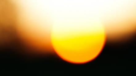 Sunset sun bokeh blurred wallpaper