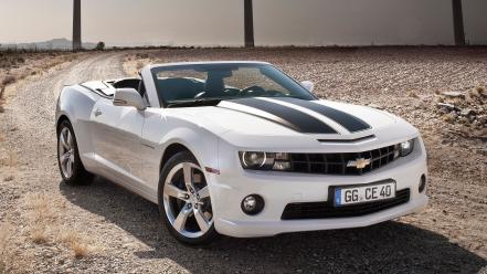 White chevrolet camaro convertible wallpaper