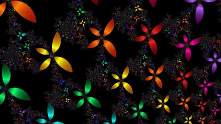 Abstract multicolor fractals wallpaper