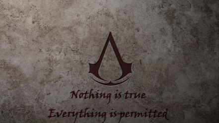 Assassins creed quotes logos wallpaper