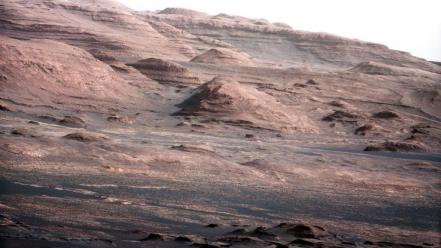 Mountains landscapes mars sans curiosity wallpaper