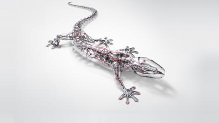 Robots cyborgs lizards wallpaper