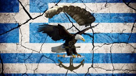 Airborne special air service parachute greek flag wallpaper