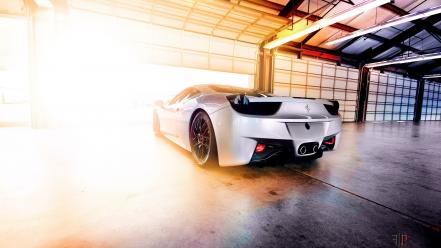 Cars italian vehicles supercars ferrari 458 italia silver wallpaper