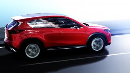 Cars mazda concept art red wallpaper