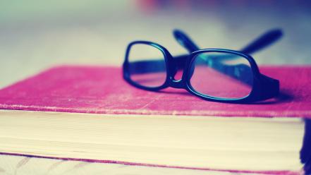 Glasses books funky wallpaper