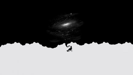 Grayscale artwork wallpaper