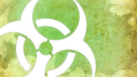 Green yellow biohazard grunge bright wallpaper