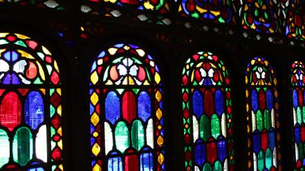 Iran ancient stained glass qazvin wallpaper