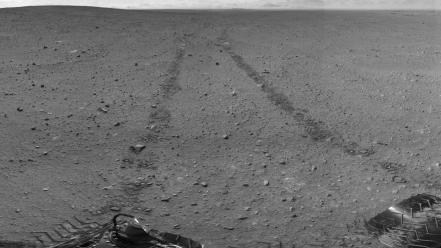 Landscapes outer space planets mars mark grayscale curiosity wallpaper