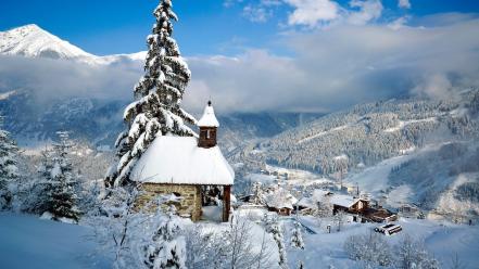 Landscapes snow trees wallpaper