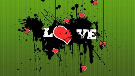 Love world vector green background wallpaper