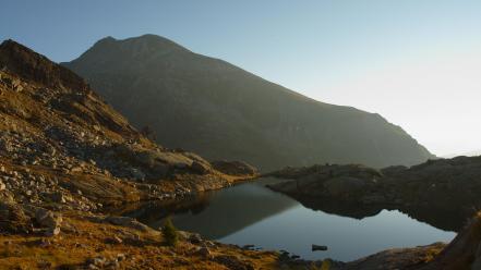 Mountains landscapes france ponds wallpaper