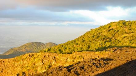 Mountains landscapes volcanoes lava guatemala wallpaper