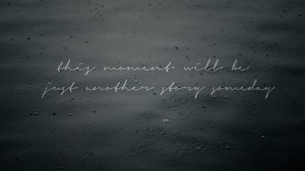 Rain typography ripples moment wallpaper