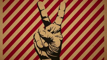 Retro peace v sign wallpaper