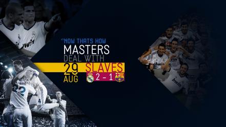 Soccer typography real madrid super cup background wallpaper