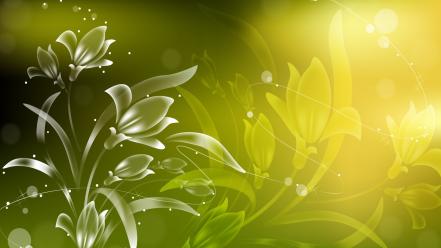 Abstract flowers 3d wallpaper