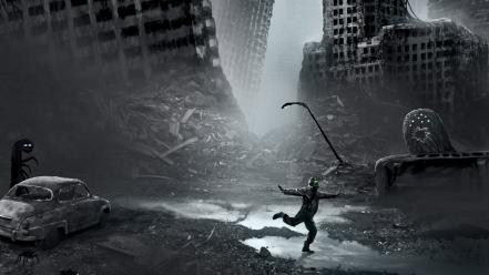 Apocalyptic romantically photomanipulation vitaly s alexius cities wallpaper