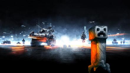 Battlefield creeper minecraft 3 wallpaper