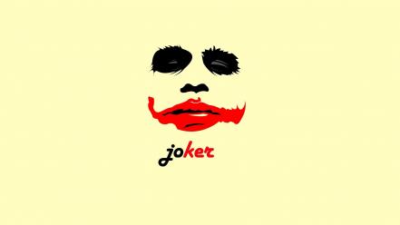 Black minimalistic red the joker letters wallpaper
