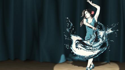 Brunettes women dance salsa wallpaper