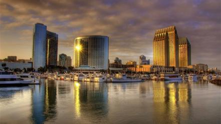 Cityscapes buildings reflections wallpaper