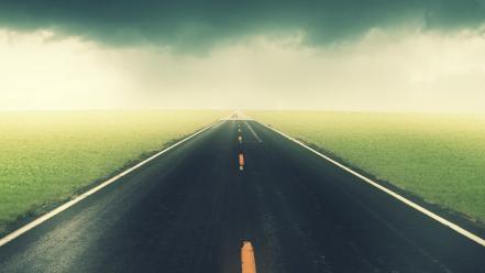 Landscapes streets endless roads wallpaper