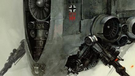 Military deviantart fantasy art artwork german zeppelin wallpaper