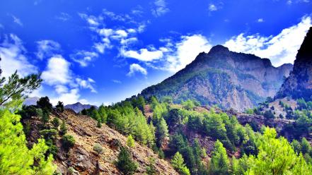 Mountains landscapes crete skies mat wallpaper