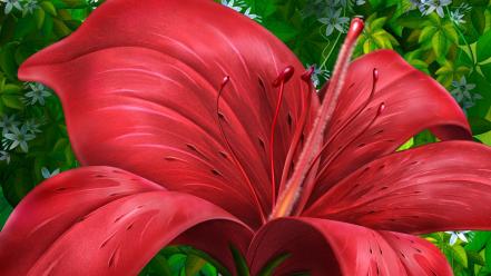 Paintings multicolor flowers plants wallpaper
